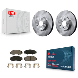 Front Disc Brake Rotors And Ceramic Pads Kit For Honda Accord Acura TL TSX CL