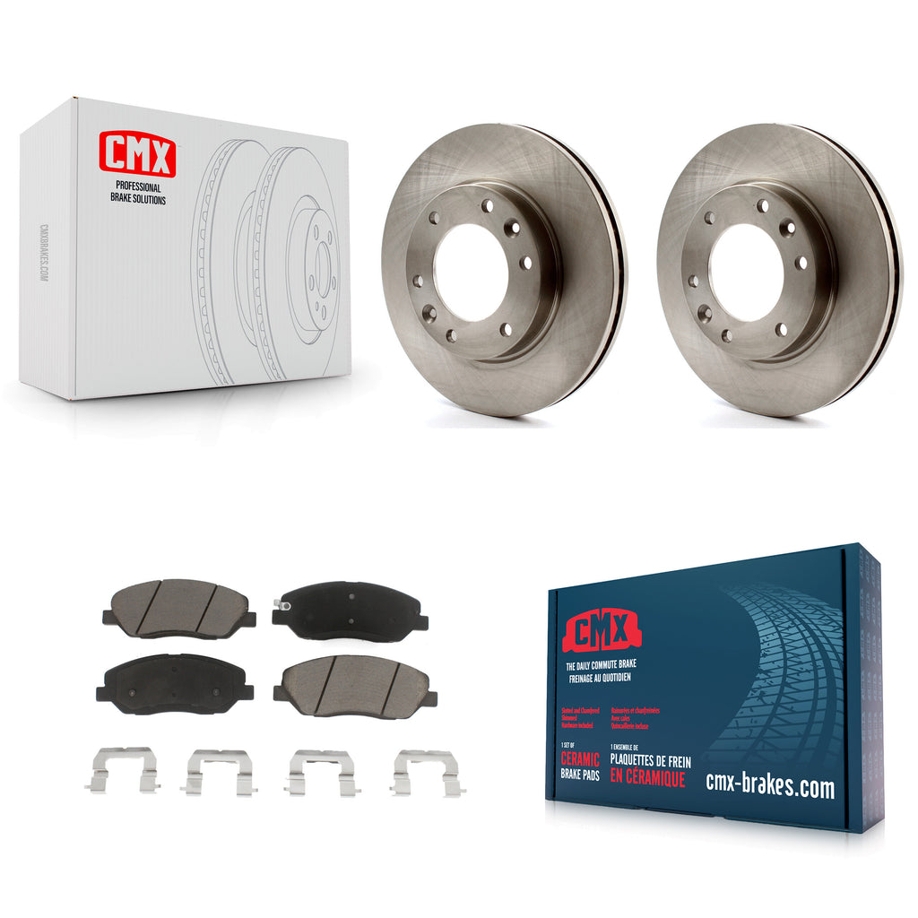Front Disc Brake Rotors And Ceramic Pads Kit For Kia Sedona Hyundai Entourage