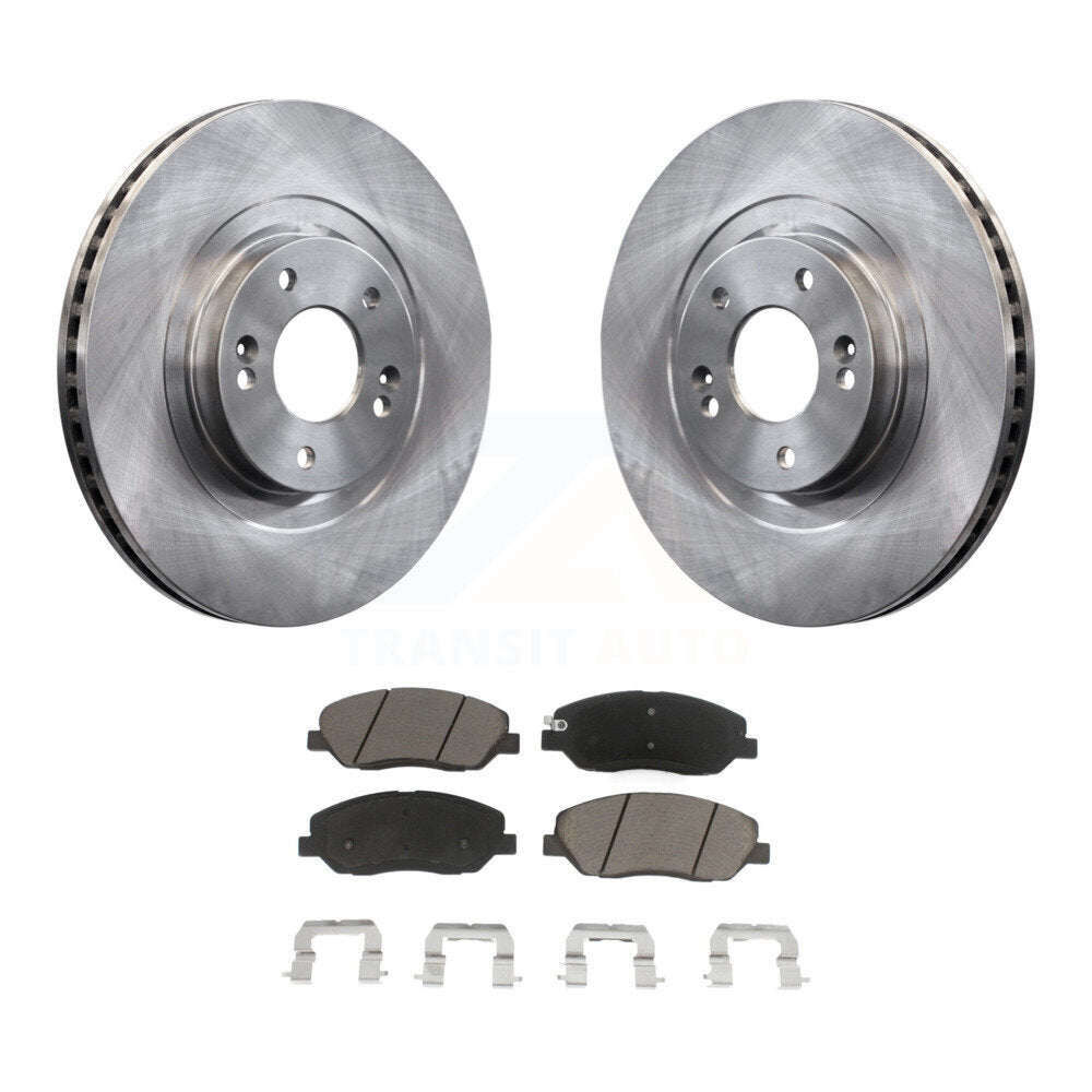 Front Disc Brake Rotors & Ceramic Pad Kit For 2013-2016 Hyundai Santa Fe XL 3.3L