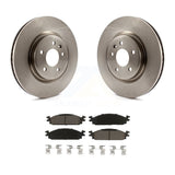 [Front] 2009-2010 Lincoln MKS Premium OE Brake Rotors & Ceramic Pads Kit For Max Braking