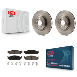 [Front] 2009-2010 Lincoln MKS Premium OE Brake Rotors & Ceramic Pads Kit For Max Braking