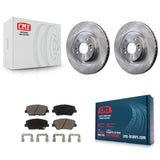 Front Disc Brake Rotors & Ceramic Pad Kit For Kia Sorento Hyundai Santa Fe Sport