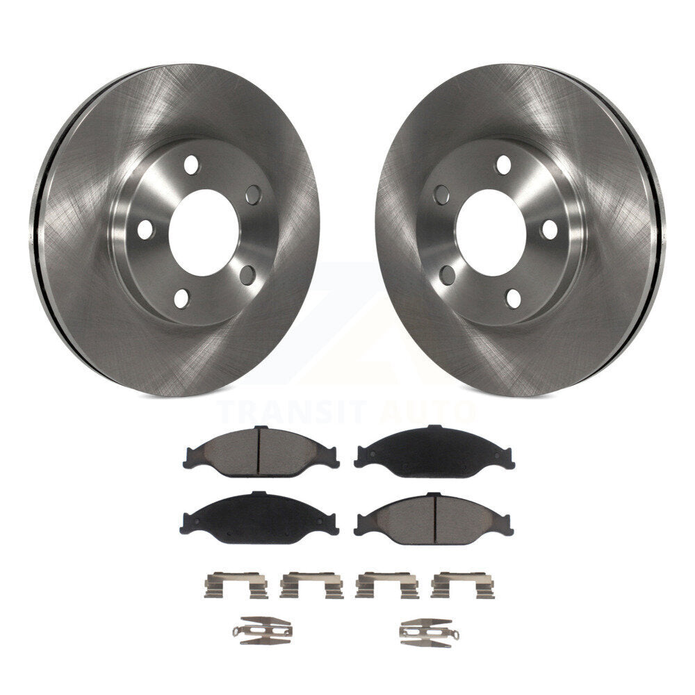 Front Disc Brake Rotors And Ceramic Pads Kit For Ford Mustang