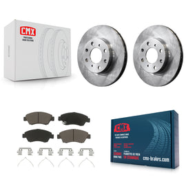 Front Disc Brake Rotors And Ceramic Pads Kit For Honda Civic