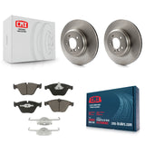 Front Disc Brake Rotors And Ceramic Pads Kit For BMW 650i 535i 550i 645Ci 545i