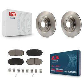 [Front] 2007-2015 Mazda CX-9 Premium OE Brake Rotors & Ceramic Pads Kit For Max Braking