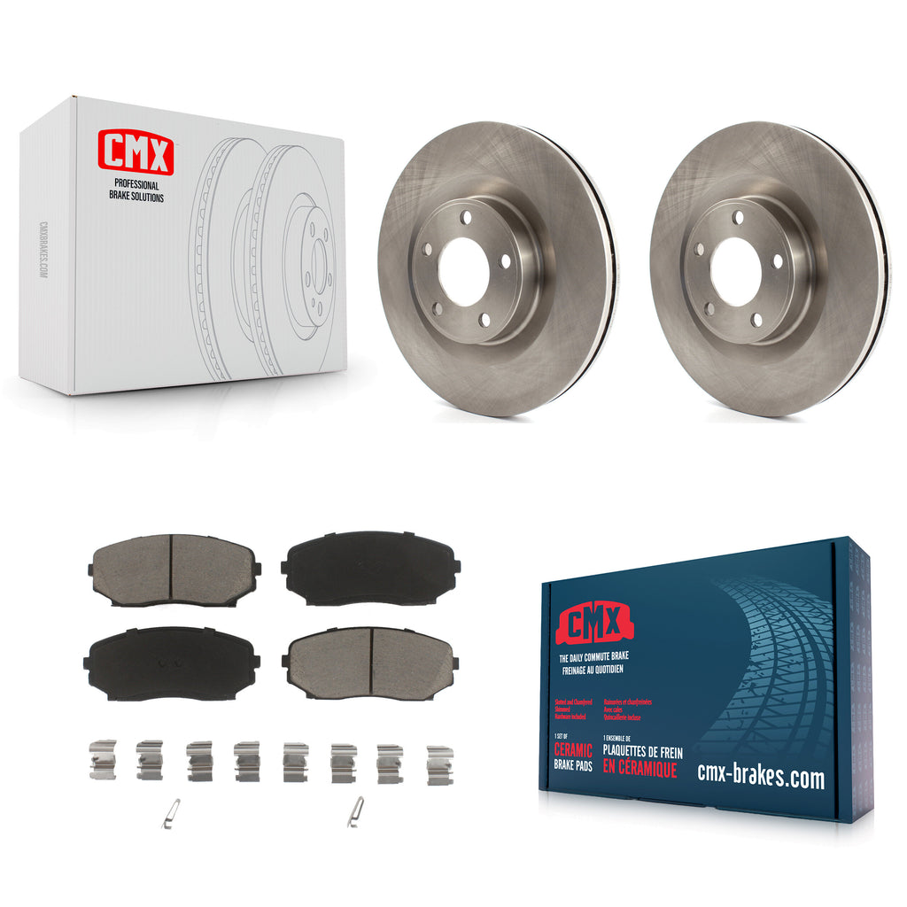 Front Disc Brake Rotors And Ceramic Pads Kit For Ford Edge Lincoln MKX