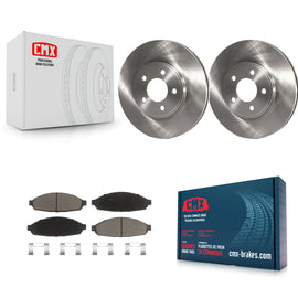 Front Brake Rotors Ceramic Pad Kit For Ford Crown Victoria Mercury Grand Marquis