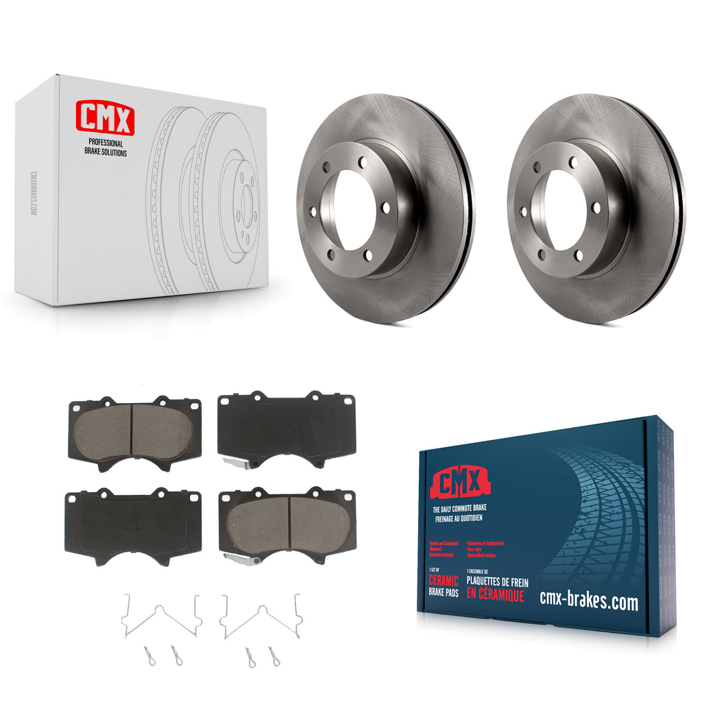 Front Disc Brake Rotors And Ceramic Pads Kit For Toyota Tundra Sequoia
