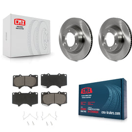 [Front] 2010-2023 Toyota 4Runner Lexus GX460 Premium OE Brake Rotors & Ceramic Pads Kit For Max Braking