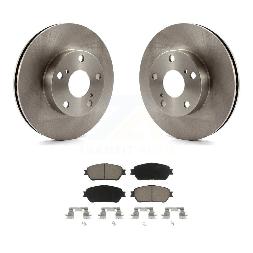 [Front] 05-15 Toyota Tacoma With 5 Lug Wheels Premium OE Brake Rotors & Ceramic Pads Kit For Max Braking