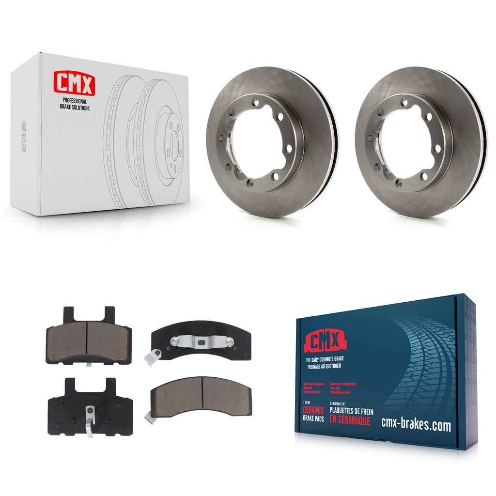 Front Brake Rotors & Ceramic Pad Kit For Dodge Ram 2500 K3500 3500 Chevrolet GMC