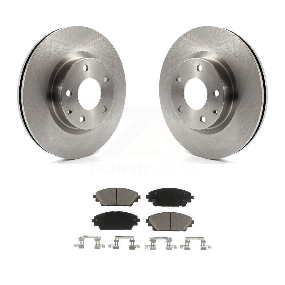 Front Disc Brake Rotors And Ceramic Pads Kit For Mazda 3 CX-3 Sport