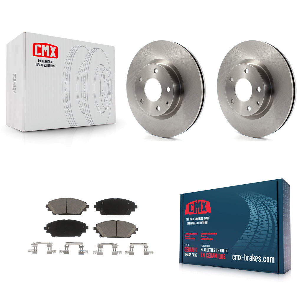 Front Disc Brake Rotors And Ceramic Pads Kit For Mazda 3 CX-3 Sport
