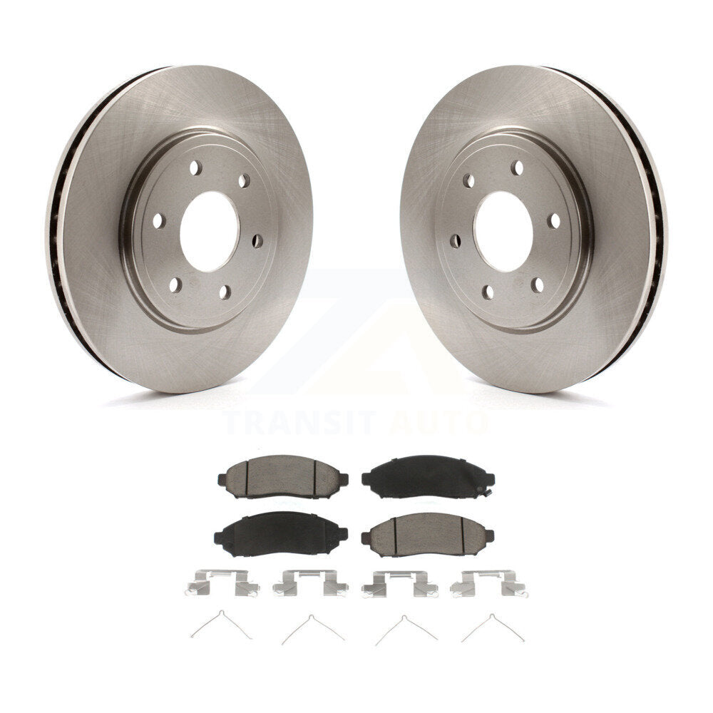 Front Disc Brake Rotor & Ceramic Pad Kit For Nissan Frontier Suzuki Equator 2.5L