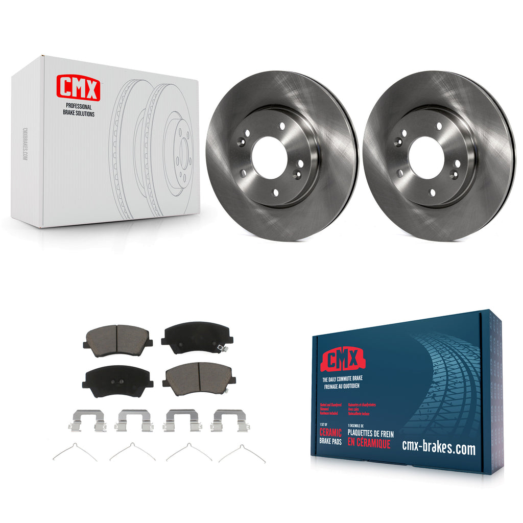 Front Disc Brake Rotors And Ceramic Pads Kit For Hyundai Elantra