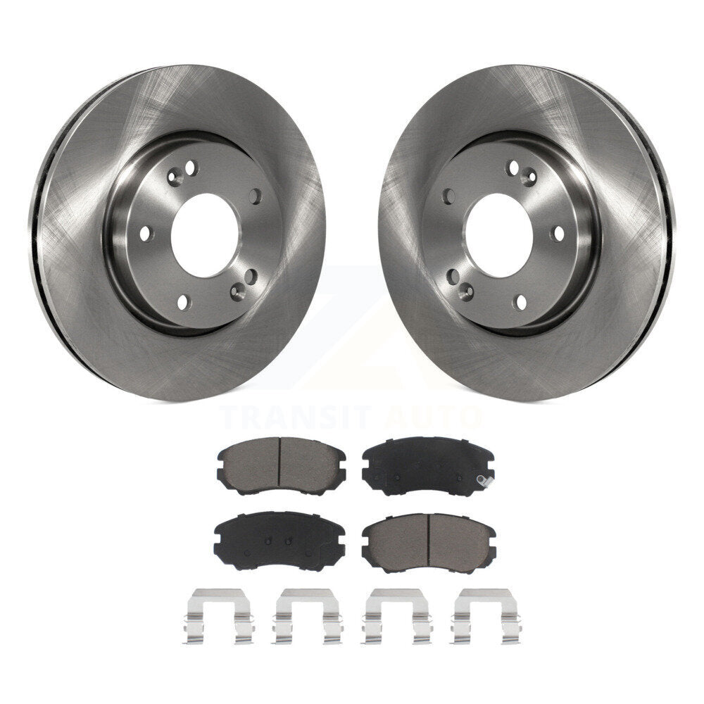 Front Brake Rotors & Ceramic Pad Kit For Hyundai Kia Sonata Soul Sportage Tucson