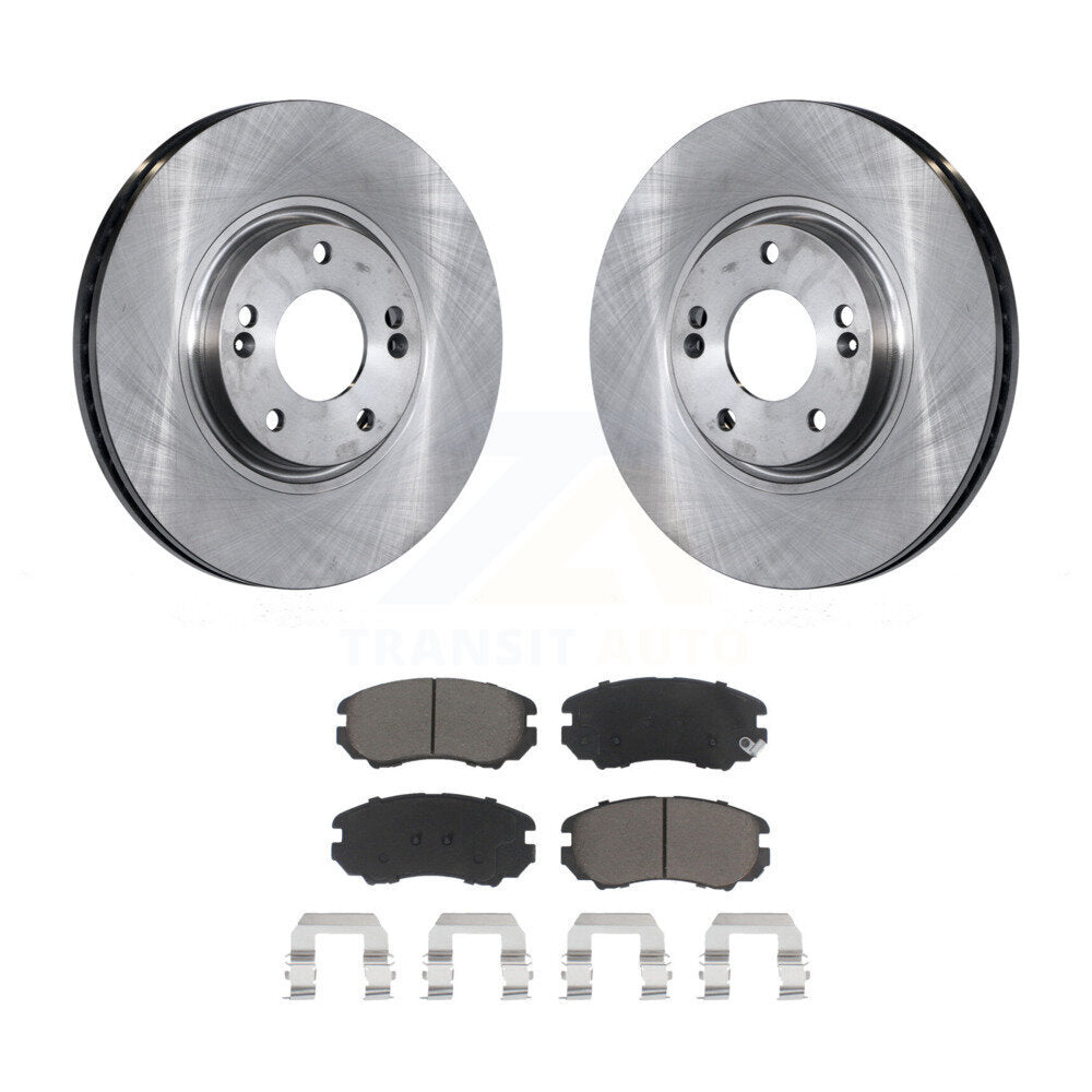 Front Disc Brake Rotors And Ceramic Pads Kit For Hyundai Azera Kia Amanti