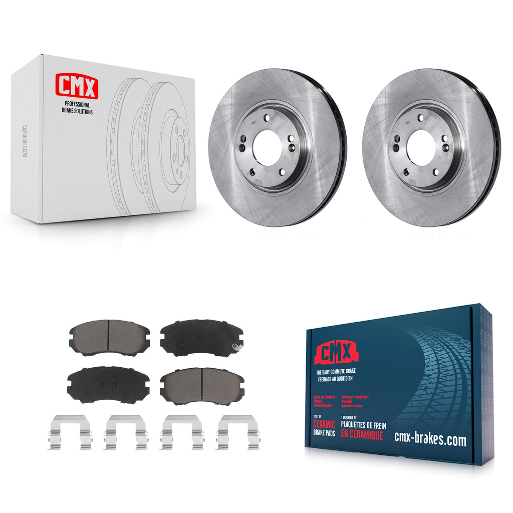 Front Disc Brake Rotors And Ceramic Pads Kit For Hyundai Azera Kia Amanti