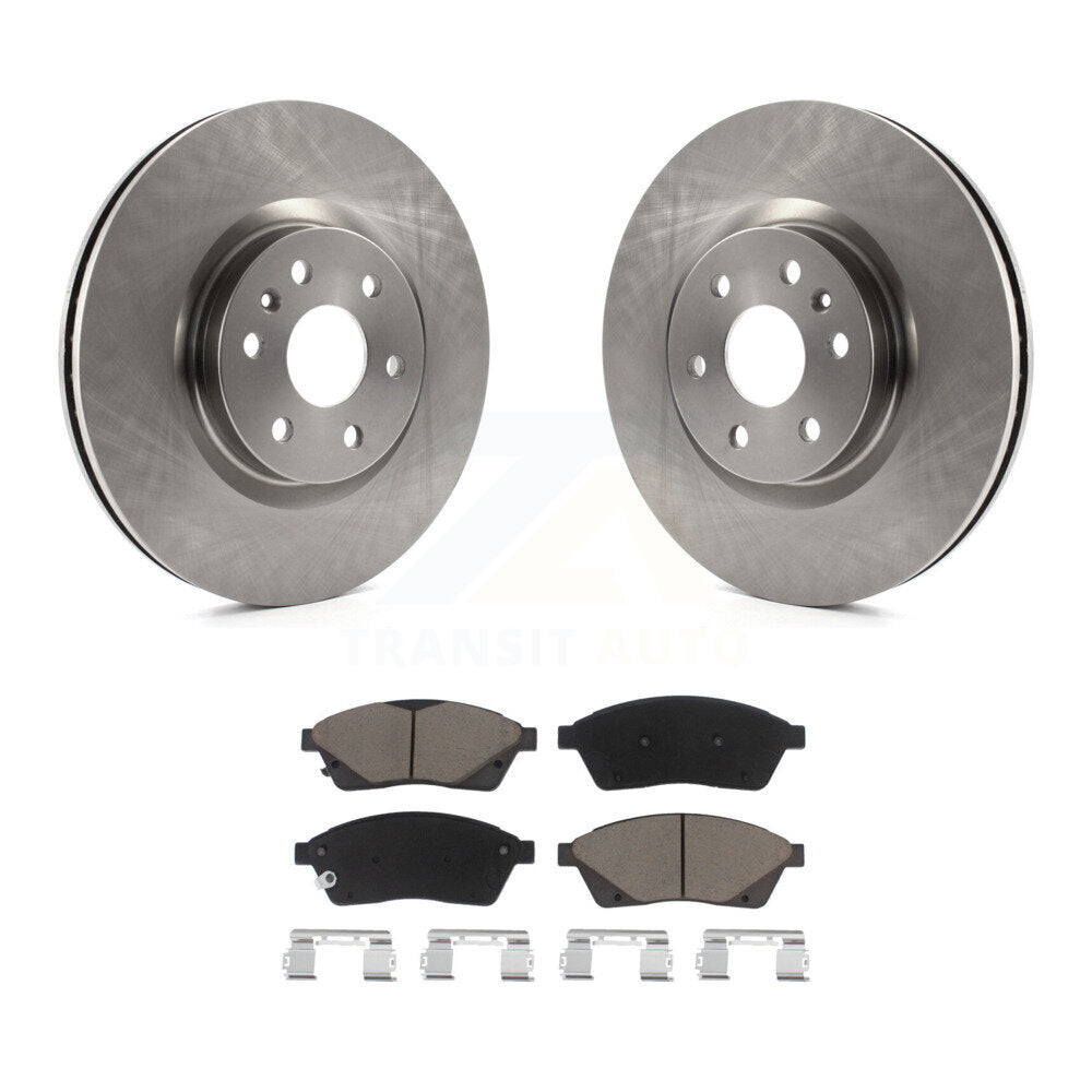 Front Disc Brake Rotors And Ceramic Pads Kit For Cadillac SRX Saab 9-4X