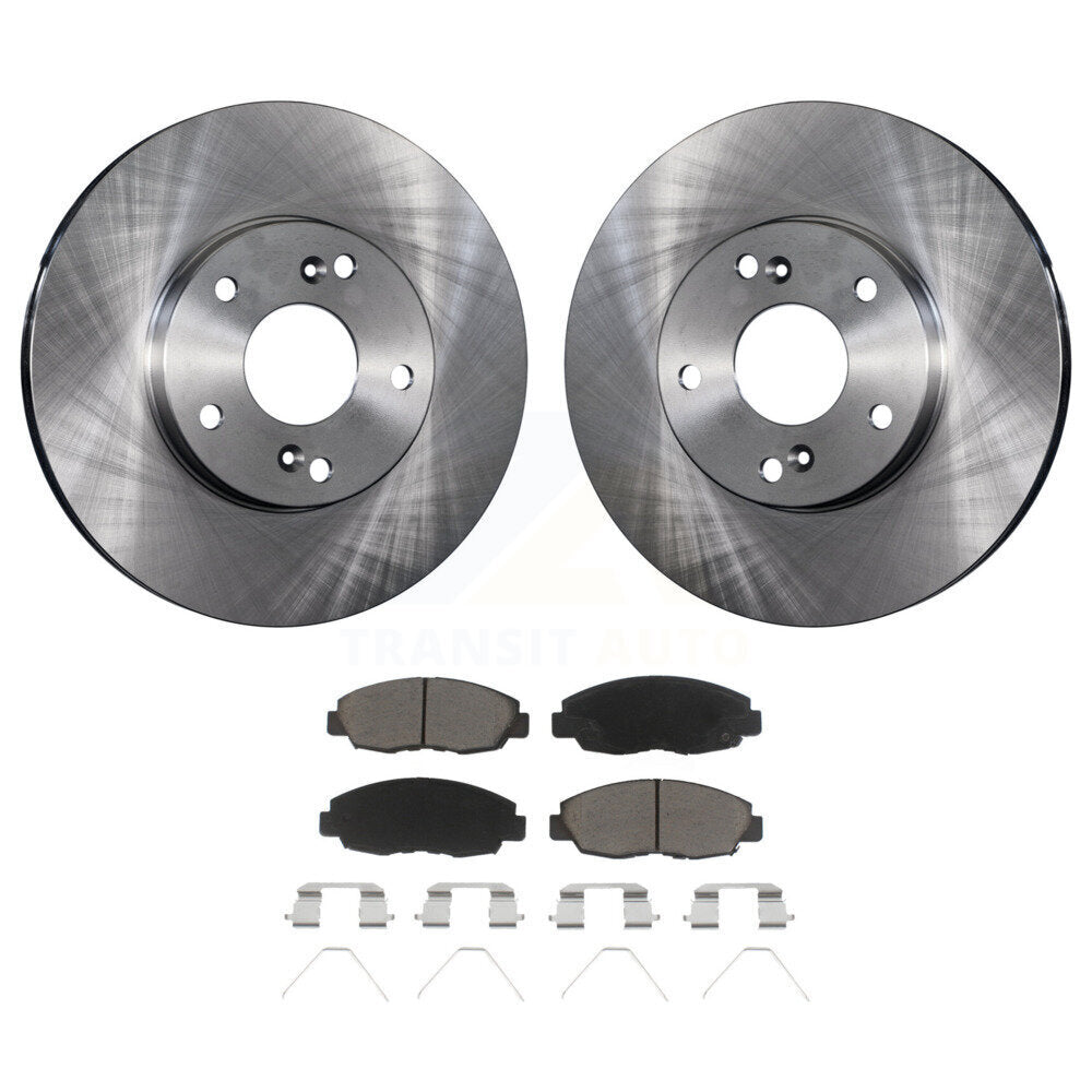 Front Disc Brake Rotors And Ceramic Pads Kit For 2014-2015 Honda Civic Touring