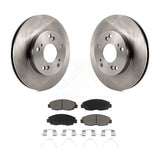 Front Disc Brake Rotors And Ceramic Pads Kit For Honda Civic