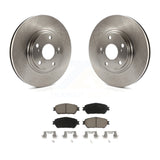 [Front] 2004-2006 Lexus ES330 Premium OE Brake Rotors & Ceramic Pads Kit For Max Braking