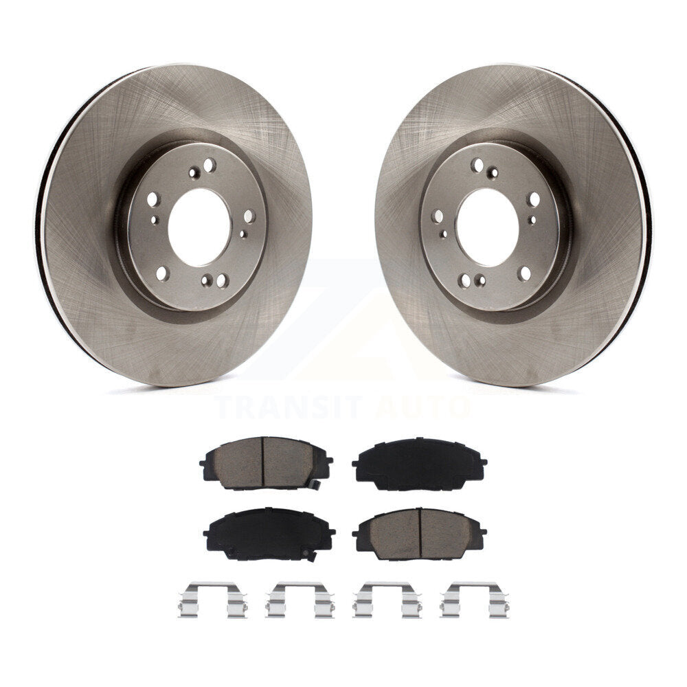 Front Disc Brake Rotors And Ceramic Pads Kit For 2000-2009 Honda S2000