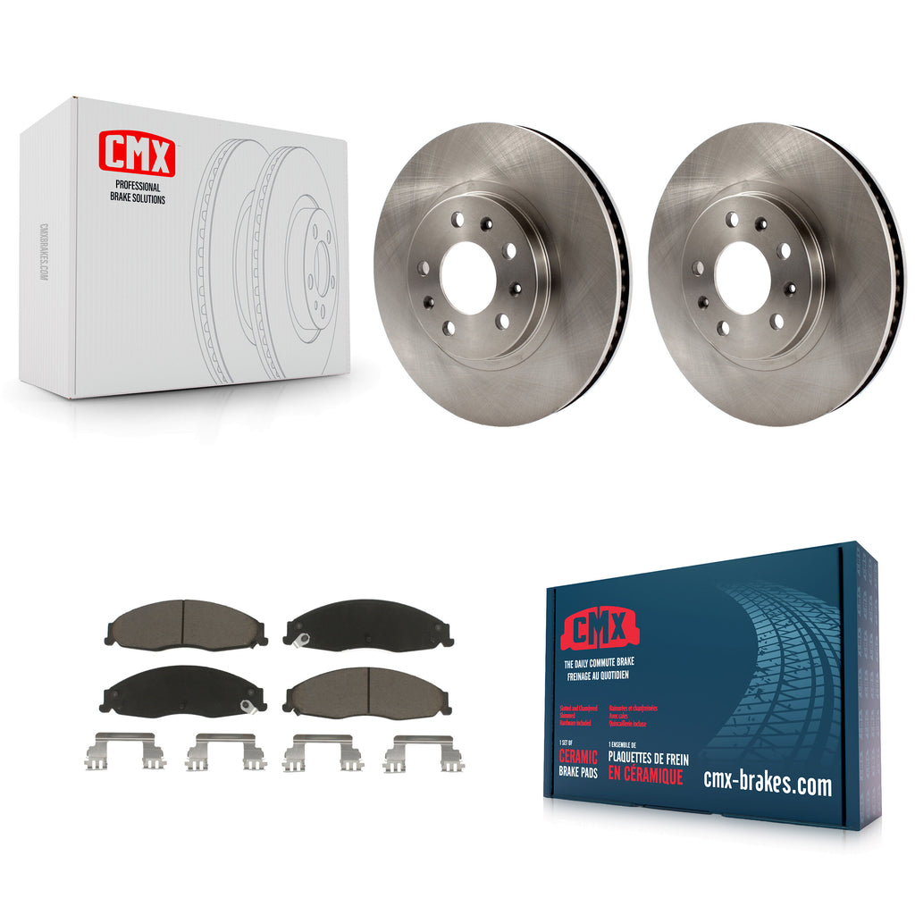 Front Disc Brake Rotor Ceramic Pad Kit For Cadillac CTS With Standard Suspension