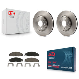 Front Disc Brake Rotors And Ceramic Pads Kit For Cadillac CTS STS
