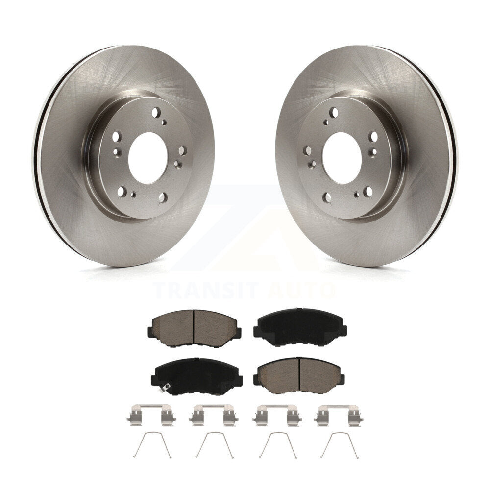 Front Disc Brake Rotors And Ceramic Pads Kit For 2013 Acura ILX 2.0L