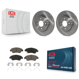 [Front] 2015-2020 Honda Fit Premium OE Brake Rotors & Ceramic Pads Kit For Max Braking