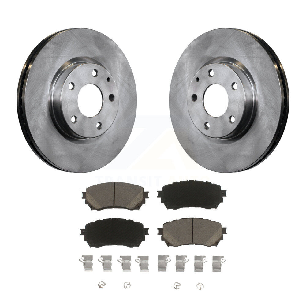 Front Disc Brake Rotors And Ceramic Pads Kit For Mazda 6