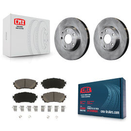 Front Disc Brake Rotors And Ceramic Pads Kit For Mazda 6