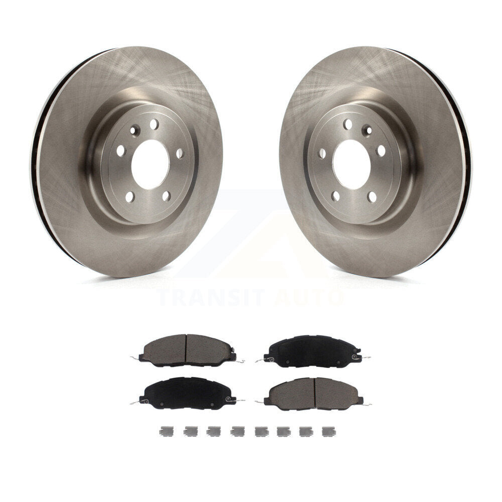 Front Disc Brake Rotors And Ceramic Pads Kit For Ford Mustang