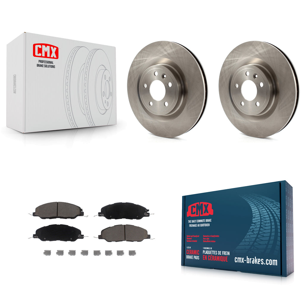 Front Disc Brake Rotors And Ceramic Pads Kit For Ford Mustang