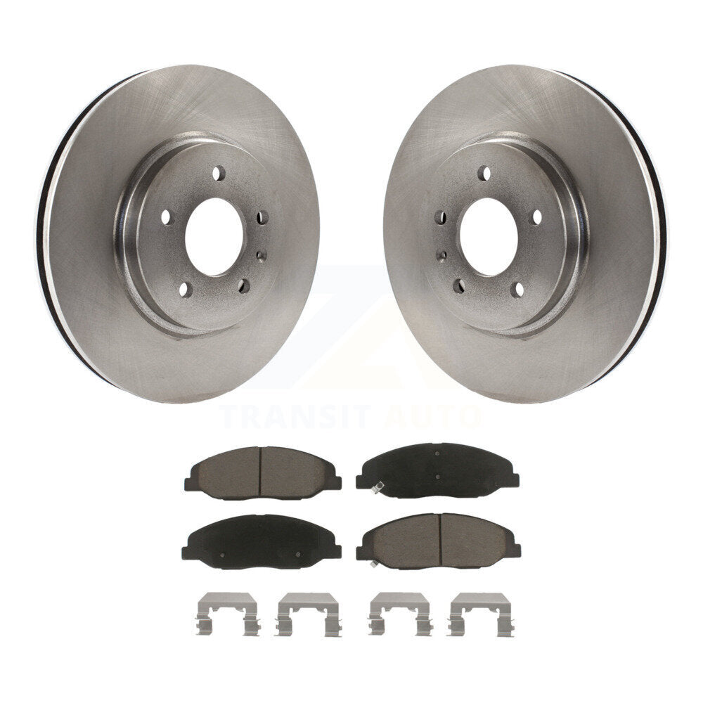 Front Disc Brake Rotors And Ceramic Pads Kit For Cadillac STS