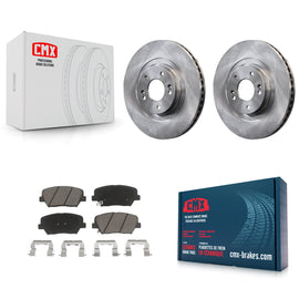 Front Disc Brake Rotors & Ceramic Pad Kit For Hyundai Santa Fe Sport Kia Sorento