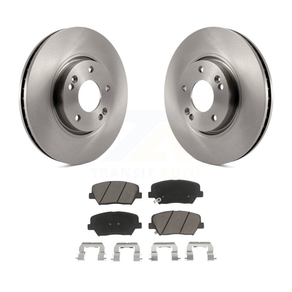 Front Disc Brake Rotors And Ceramic Pads Kit For 2014-2017 Kia Rondo