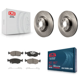 Front Disc Brake Rotors And Ceramic Pads Kit For Fiat 500