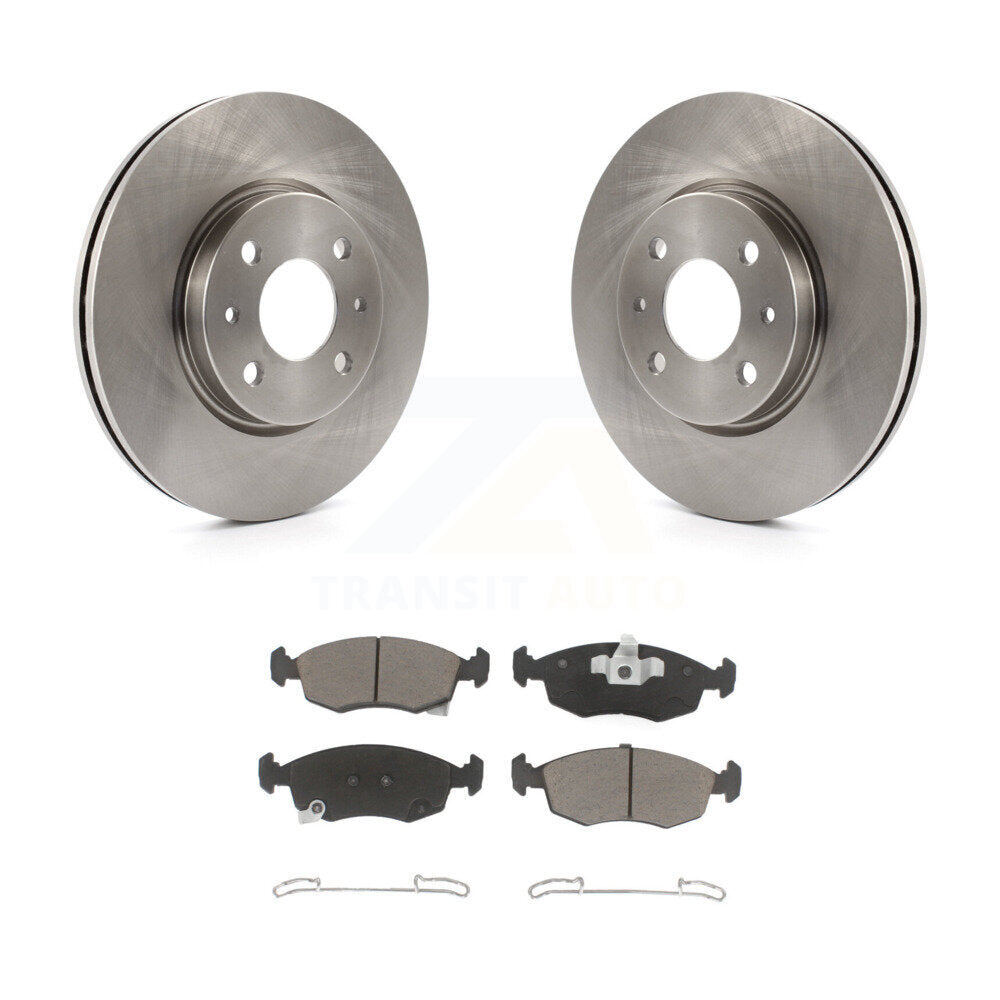 Front Disc Brake Rotors And Ceramic Pads Kit For Fiat 500