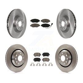 Front Rear Disc Brake Rotors And Ceramic Pads Kit For Volkswagen GTI