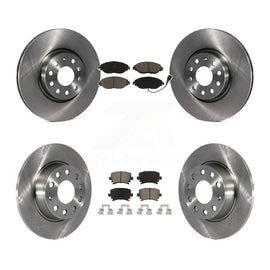 Front Rear Disc Brake Rotors And Ceramic Pads Kit For Volkswagen GTI