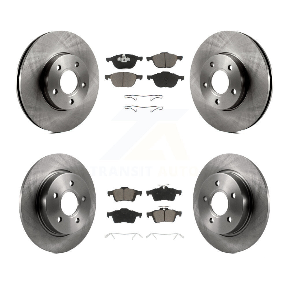Front Rear Disc Brake Rotors And Ceramic Pads Kit For Ford Focus