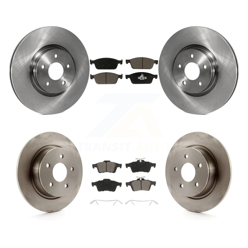 Front Rear Disc Brake Rotors And Ceramic Pad Kit For Ford Escape Transit Connect