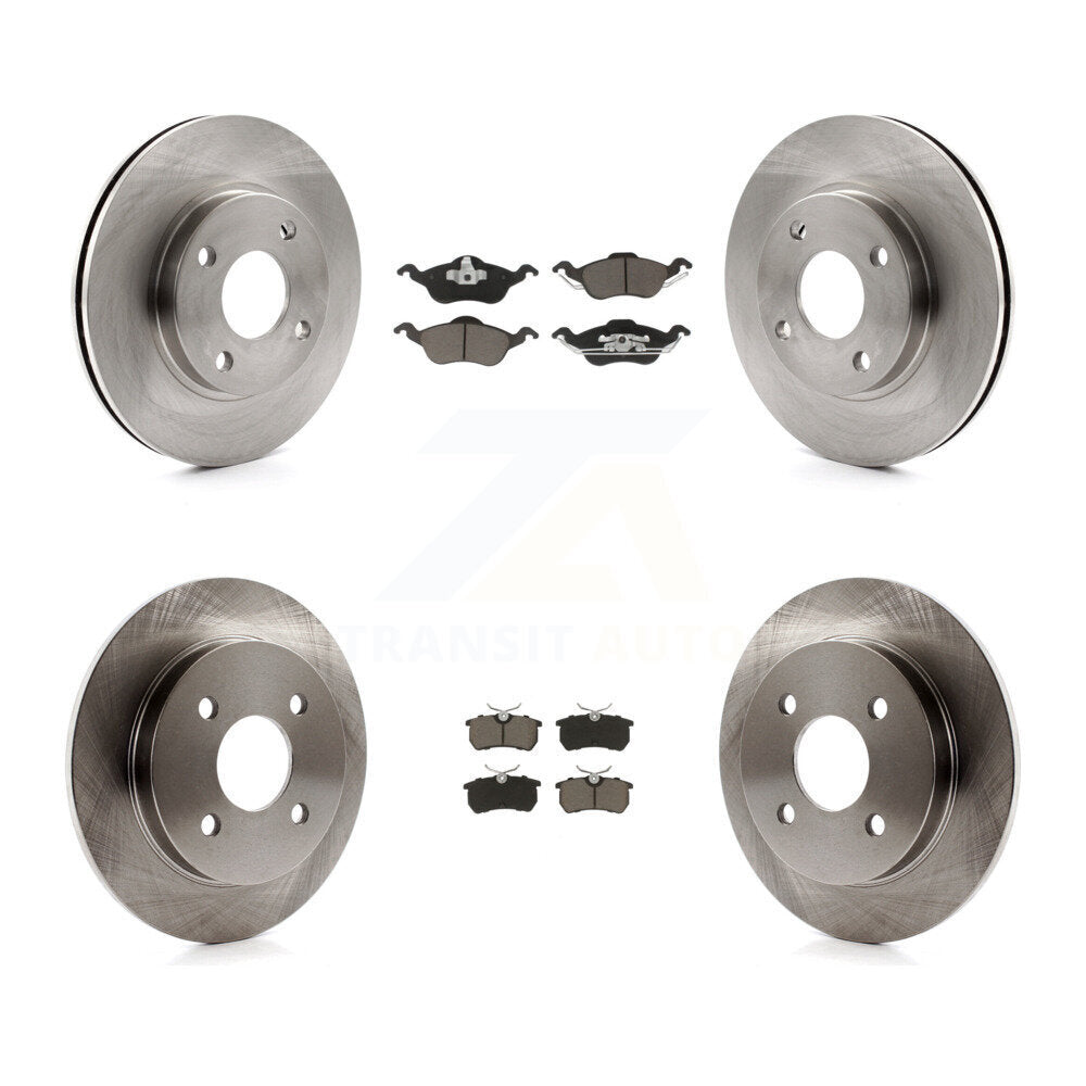 Front Rear Disc Brake Rotors And Ceramic Pads Kit For Ford Focus