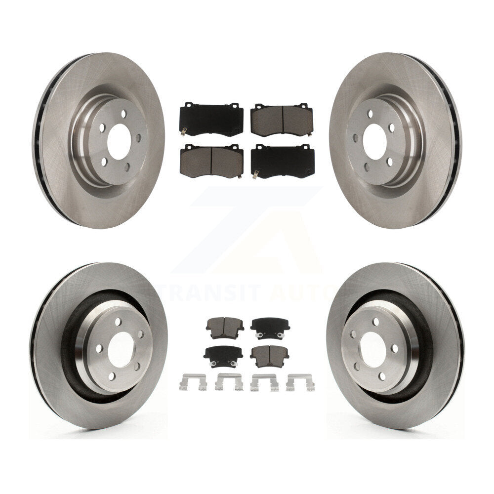 Front Rear Brake Rotor Ceramic Pad Kit For Dodge Charger R T Scat Pack with 6.4L
