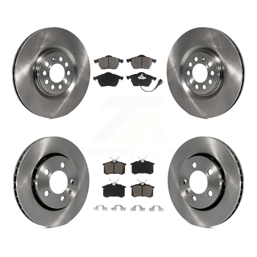 Front Rear Disc Brake Rotors Ceramic Pad Kit For Volkswagen Golf Audi TT Quattro
