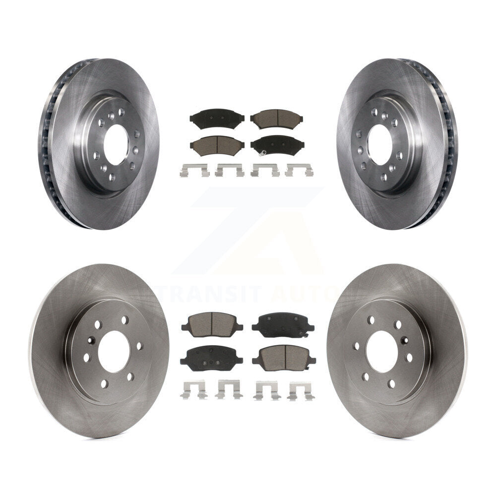 Front Rear Brake Rotors & Ceramic Pad Kit For Chevrolet Uplander Pontiac Montana