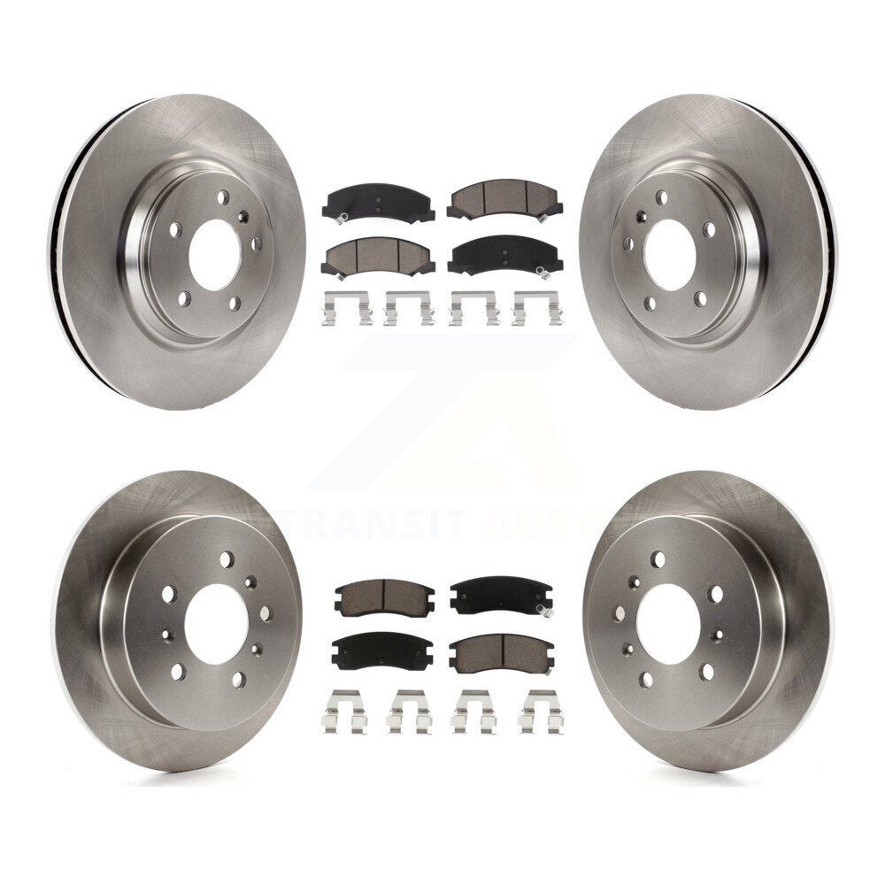 Front Rear Disc Brake Rotors And Ceramic Pads Kit For Buick LaCrosse Allure